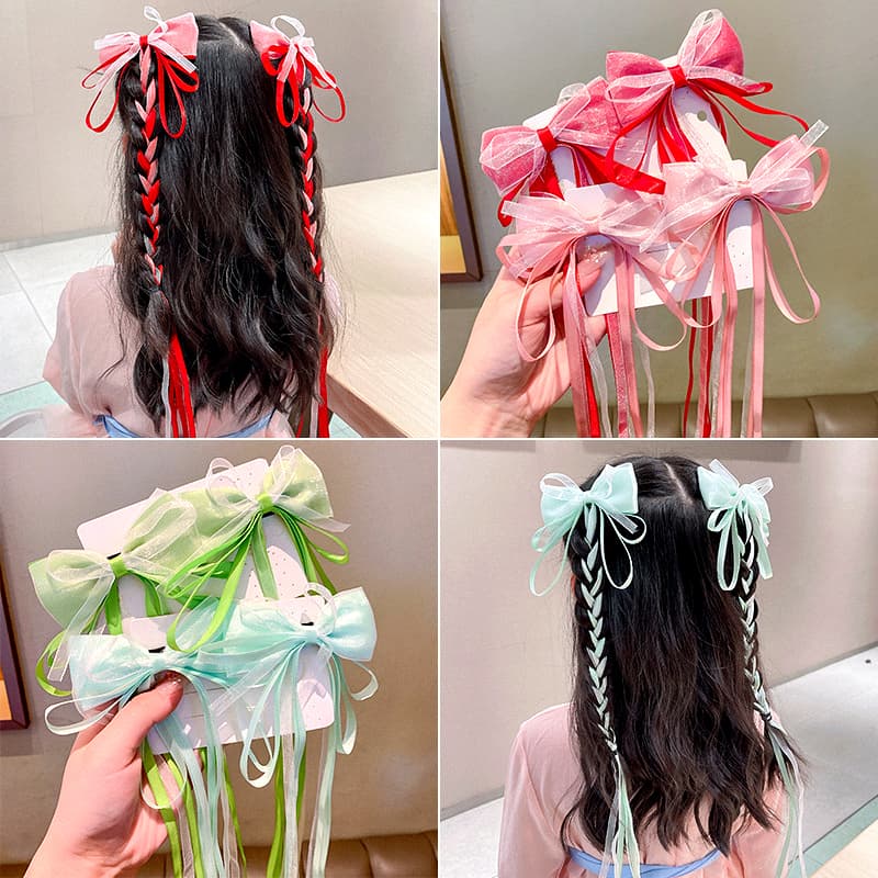 Super Fada Bowknot Grampo De Cabelo Para Crianças Estilo Chinês Antigo Gancho Meninas
