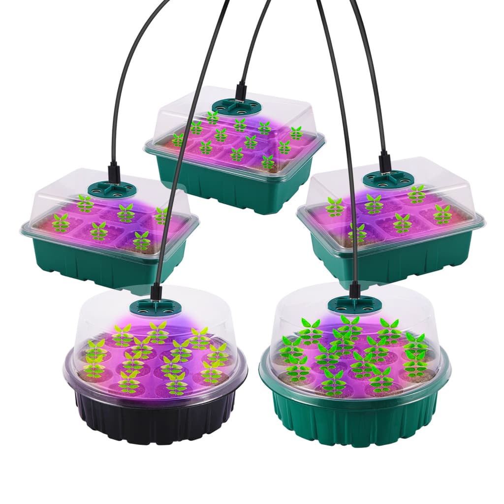 Plantas LED Crescente Luz Germinação Caixa Semente Starter Mudas Bandeja Berçário Plantador Jardinagem Ventilação Ajustá