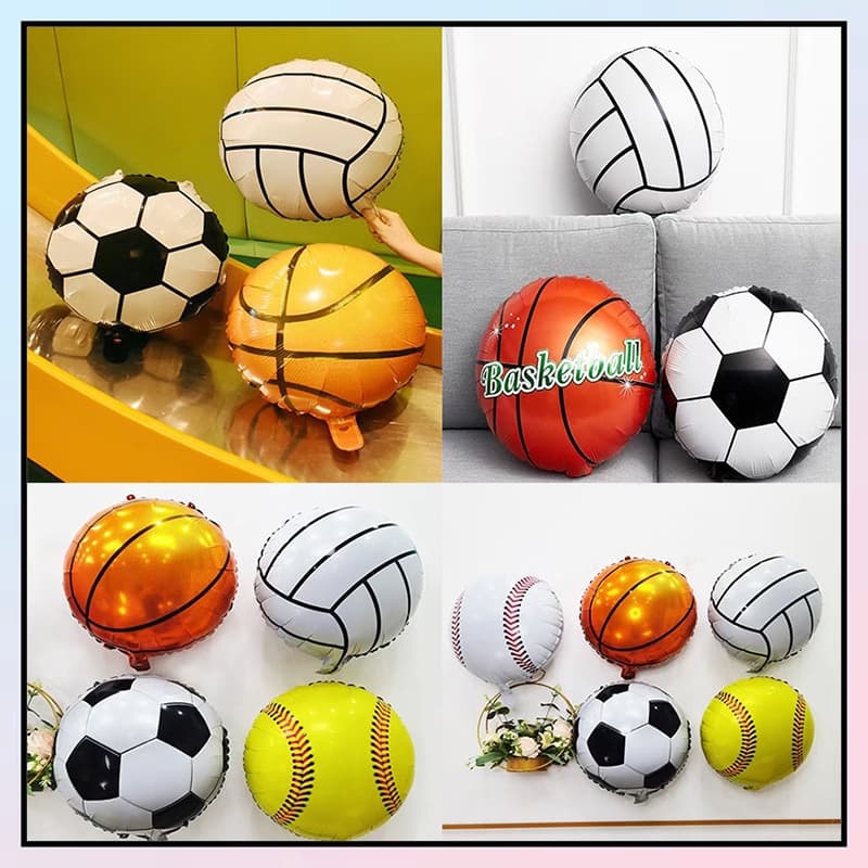 Copa Do Mundo De Alta Qualidade Basquetebol De Alumínio De Voleibol Balão Esportivo Tema De Bola Esportiva Decoração De Festa De Aniversário Infantil