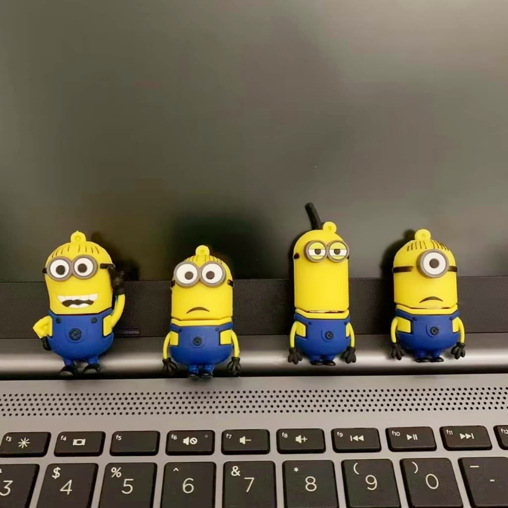 Minions Silicone Flash Drive De Alta Velocidade USB 2.0 Universal 1GB 2GB 4GB 8GB 16GB 32GB 64GB 128GB 2TB Plug and Play