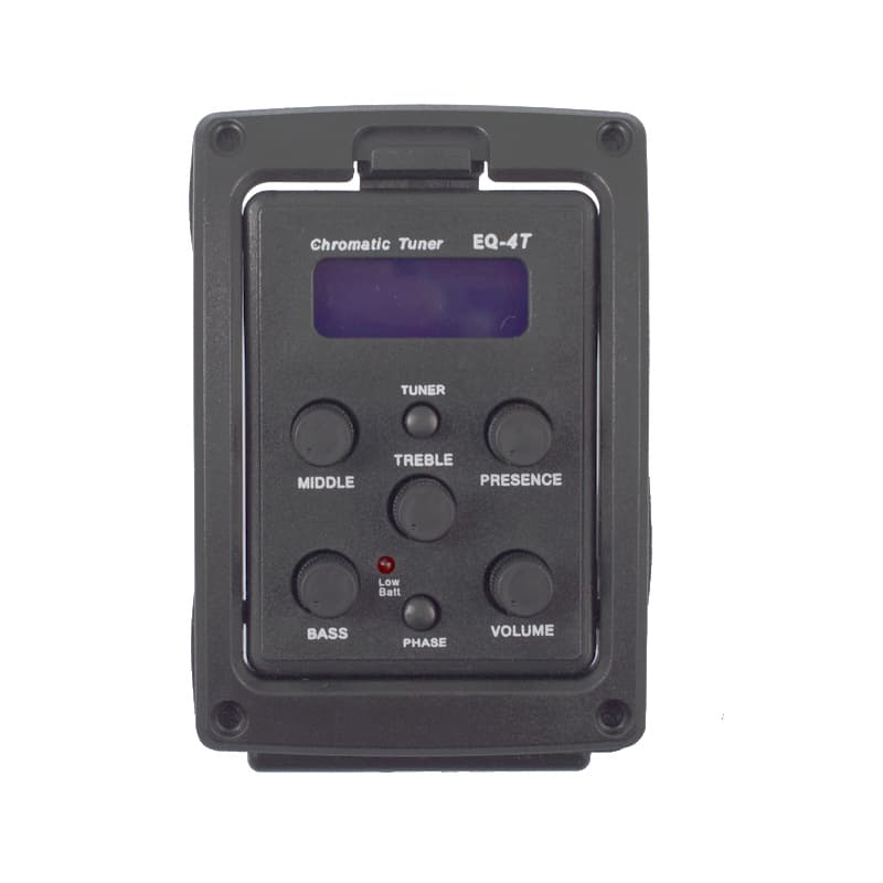 Equalizador De Guitarra EQ-4T 4 Bandas Captador Pré-Amplificador Com Afinador Para Acústica Peças Preto
