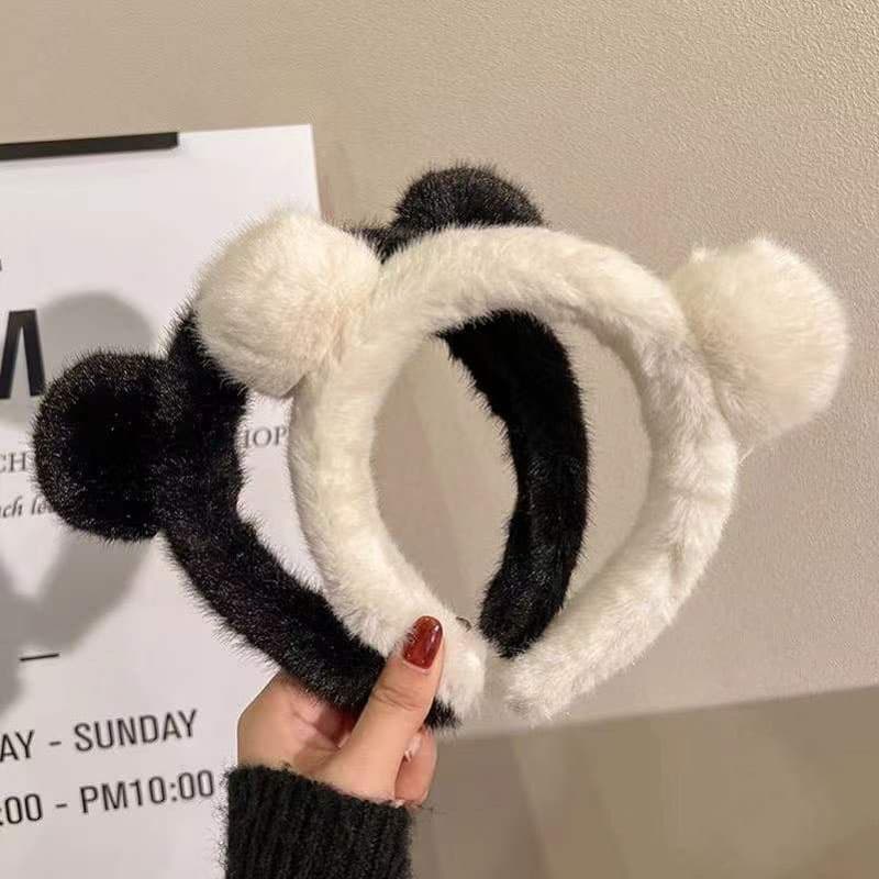 Fita De Orelha De Urso De Pelúcia Para Lavagem Da Cabeça Com Touca