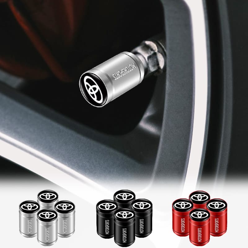 4pcs Logotipo Do Carro Sport Styling Tampão Pneu Roda Núcleo Da Válvula Anti-Vazamento Para Toyota Camry Corolla RAV4 Highlander FJ Cruiser Land Yaris