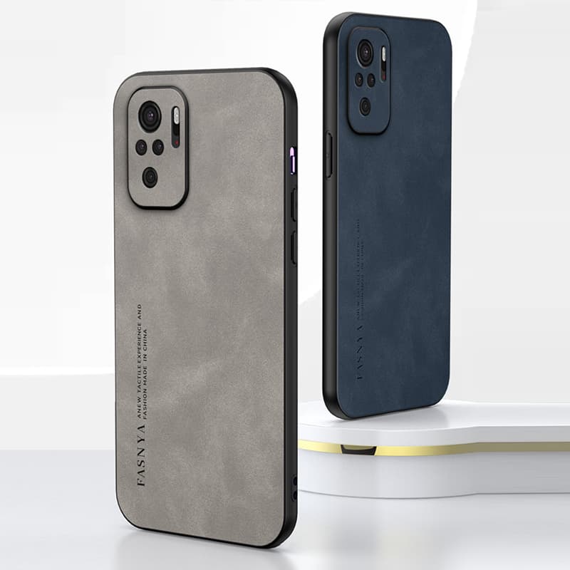 Capa Traseira De Couro Para Xiaomi Redmi Note 11 10 Pro Max 10S 11S De Pele De Carneiro Anti-Sweat Soft Phone