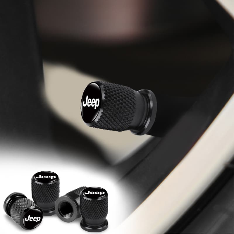 4pcs Tampa Roscada Para Pneus De Carro À Prova De Poeira Protetora Da Haste Do Pneu JEEP Grand Cherokee Commander Renegade Wrangler Compass Patriot
