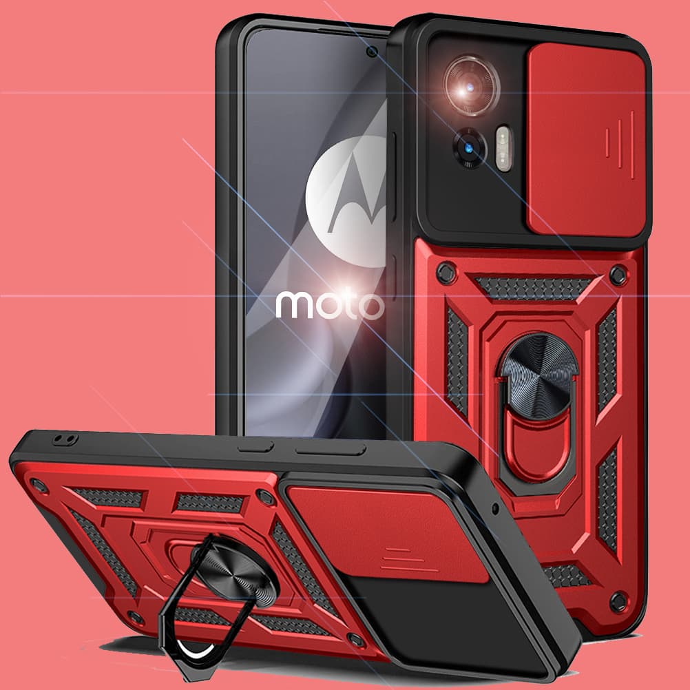Capa Para Motorola MOTO Edge 30 Pro Ultra 5G Neo Lite Fusion 5G Case Capinha Com Tampa De Câmera Porta-Anel Magnético