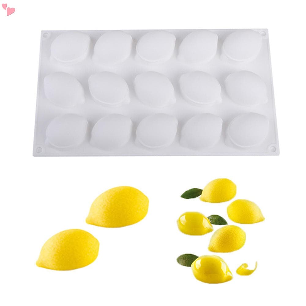 15 Moldes De Silicone Em Forma De Cavidade Limão Ferramentas Para Decoração De Bolo De Mousse De Sobremesa Francesa