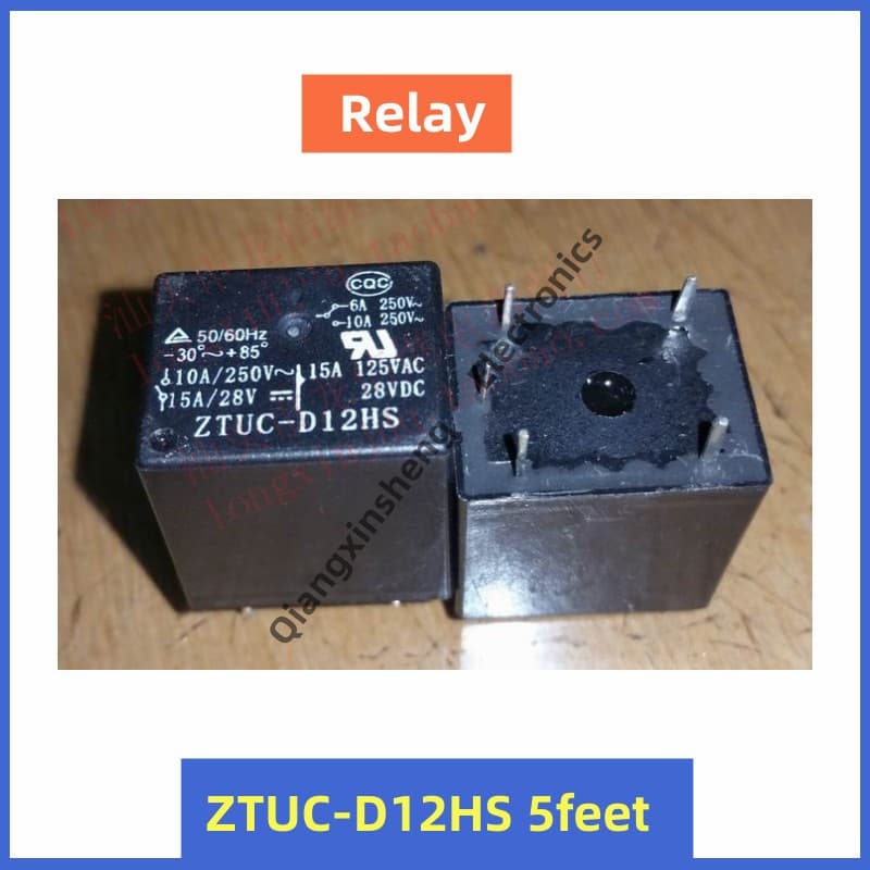 Mini Relé Eletrônico ZTUC-D12HS Relé de 5 pinos