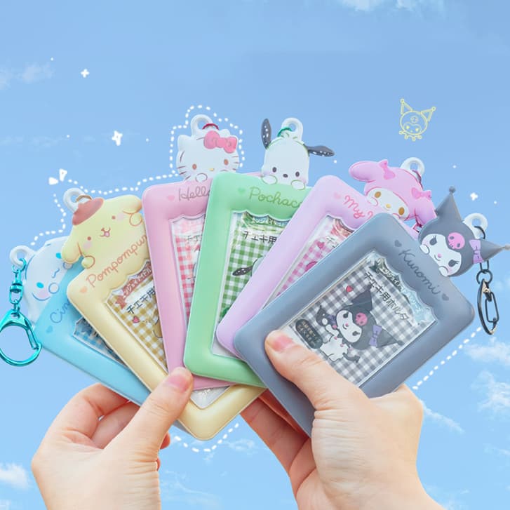 Sanrio Manga De Cartão Dos Desenhos Animados Bonito Foto Pingente Chaveiro Pacote De Identificação Saco Acessórios