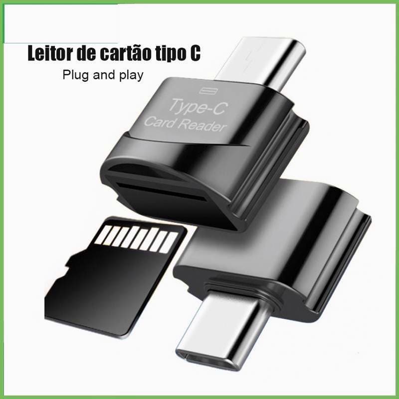 Mini Leitor De Cartão De Memória Inteligente USB 3.0 Tipo C Para Micro-SD TF Adaptador OTG Notebook Android