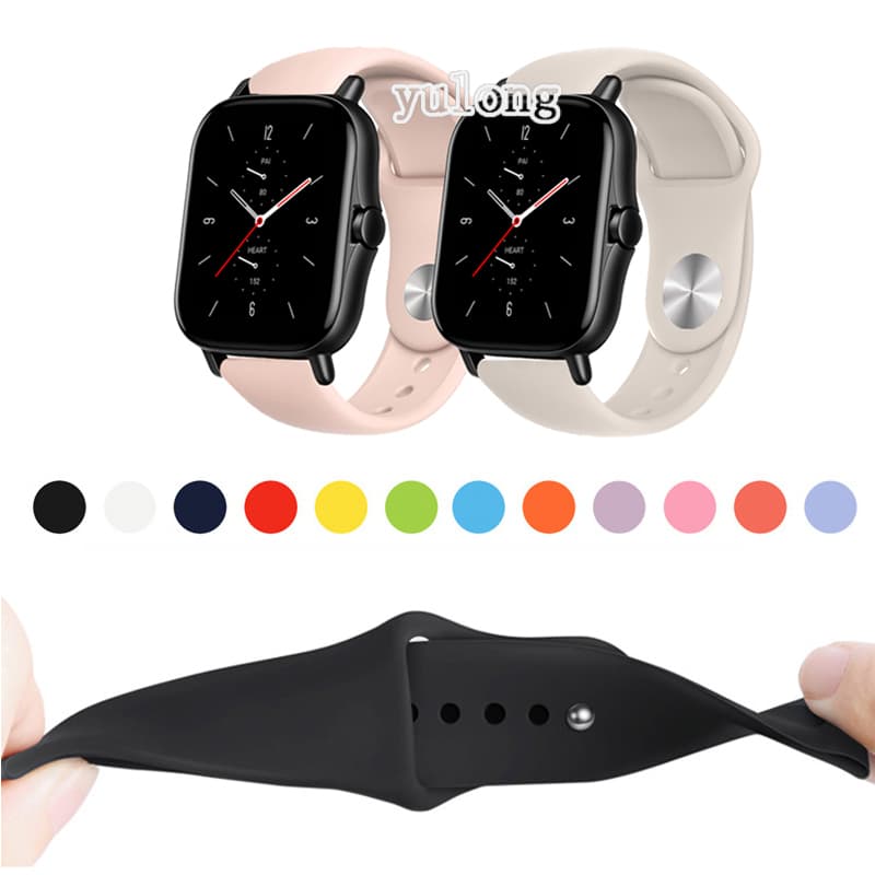 Bracelete De Silicone De 20mm Para Huami Amazfit GTS2 GTS4 mini GTS3 GTS2e Neo GTS 2 3 4 2e Pulseira De Reposição De Bip Sports Watch Band
