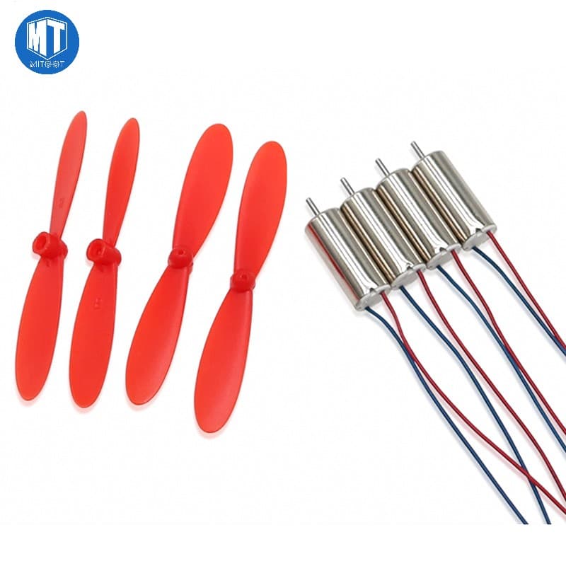 DIY DC 3.7V 50000RPM 716 Copo Oco Motor De Alta Velocidade Coreless Com 4x55mm Hélice Cw CCW Para Micro FPV Quadcopter