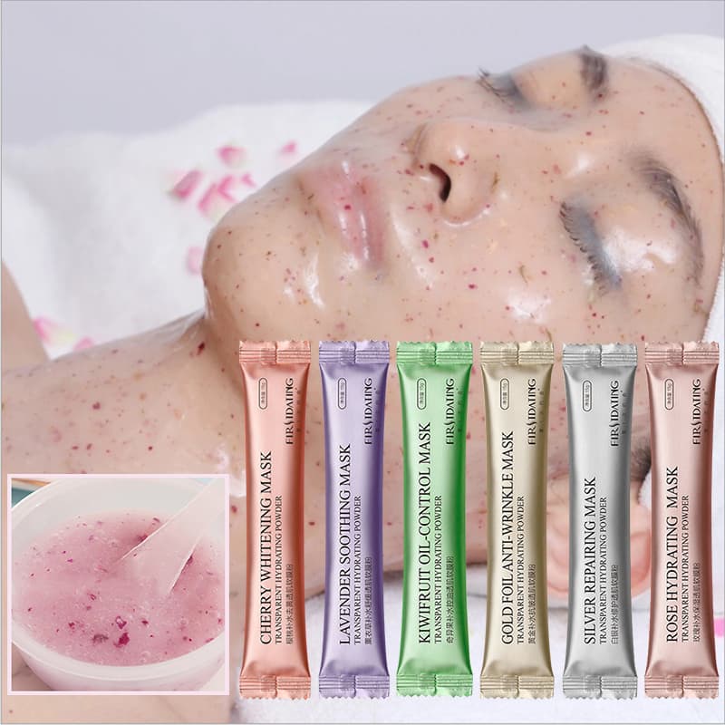 5PCS Máscara Hidro Gelatinosa Hydro Facial Ácido Hialurônico Rosa Colágeno Anti-Rugas Envelhecimento