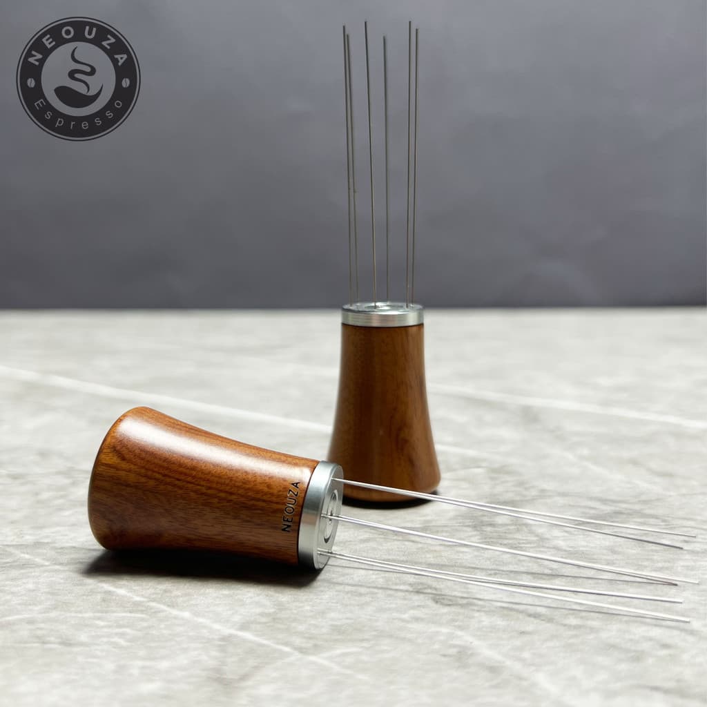 Acessórios Para Distribuidor De Café WDT NEOUZA , Cabo De Madeira , 0,4mm 6 Agulhas Inoxidáveis , Agitador De Pó De Espresso