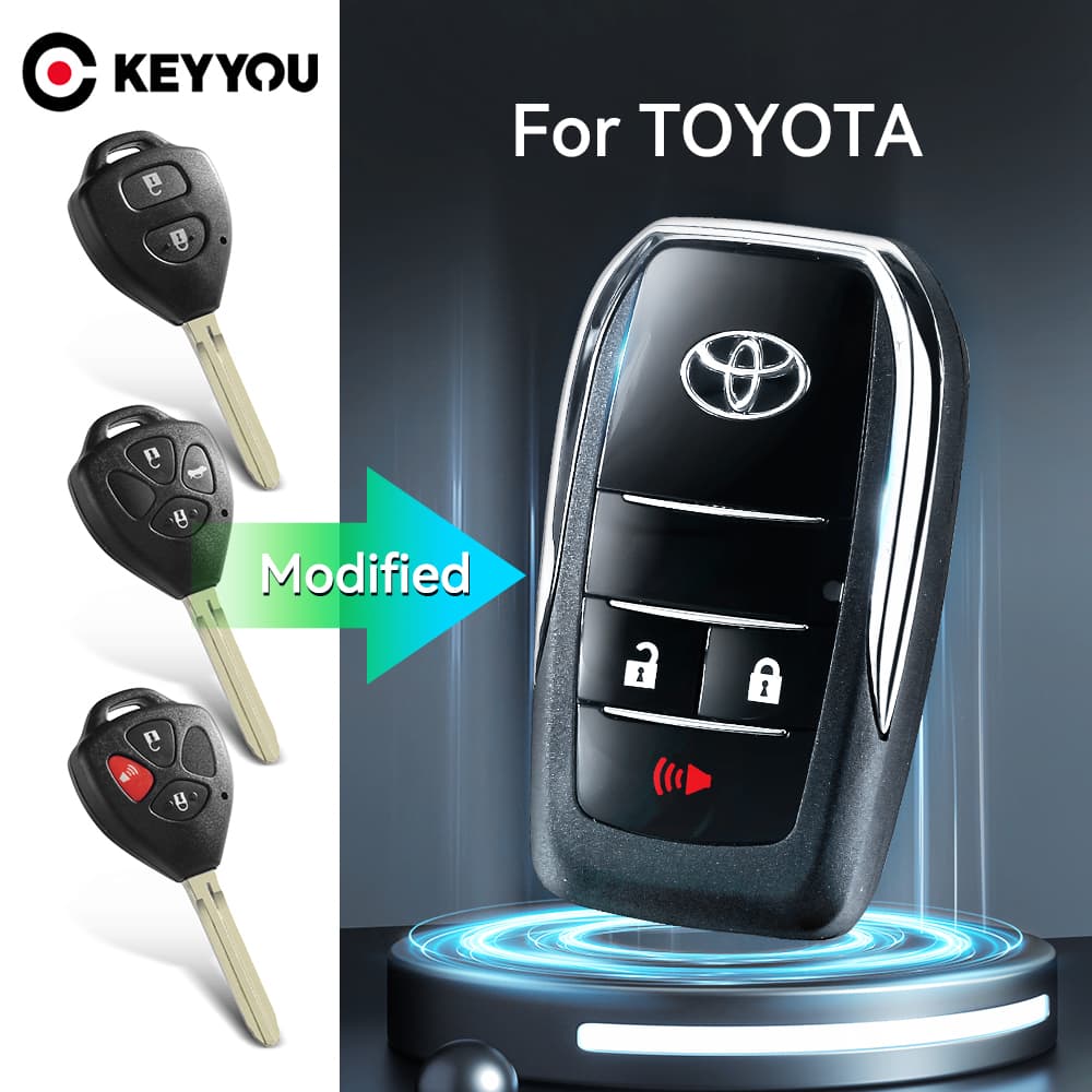 Novos Acessórios De Capa De Chave Flip Toyota Modificados Para Vios gen 2 3 4 Fortuner Wigo Innova Hilux RAV4 Corolla Al