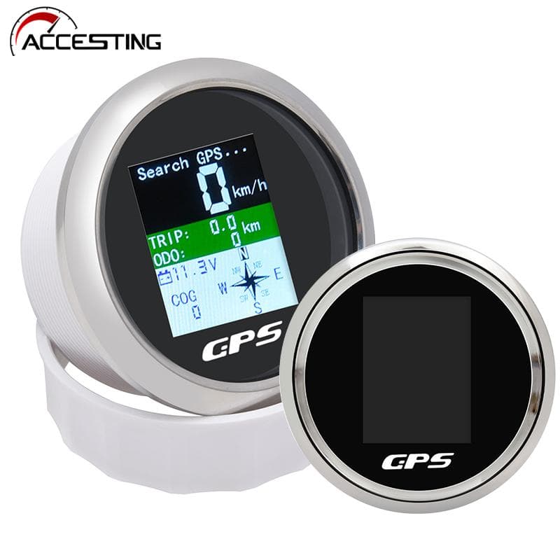 Medidor De Velocidade Digital GPS De 85mm Nó MPH Km/h Ajustado Velocímetro Com Antena Voltímetro Para Odômetro De Motocicleta De Barco