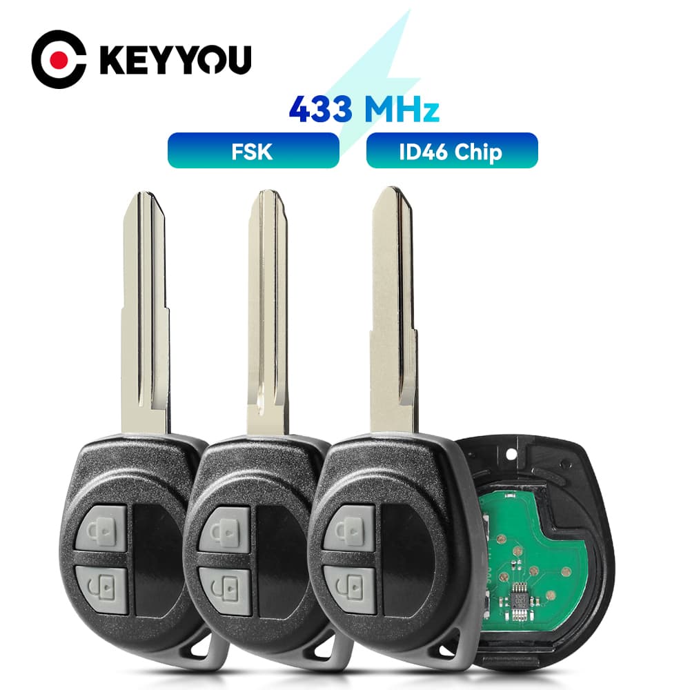 Para Suzuki Swift SX4 Aerio Jimny Ertiga Grand Vitara Liana Com Chip ID46 433Mhz Controle Remoto Chave Do Carro 2 Botões