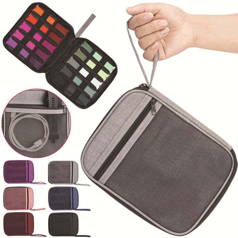 Caixa Organizadora De Relógios Portátil Viagem Multifuncional Para Apple Watch Strap Band Box Bolsa De Nylon Armazenamento De Dados Digitais Acessórios Telefone Com Cabo