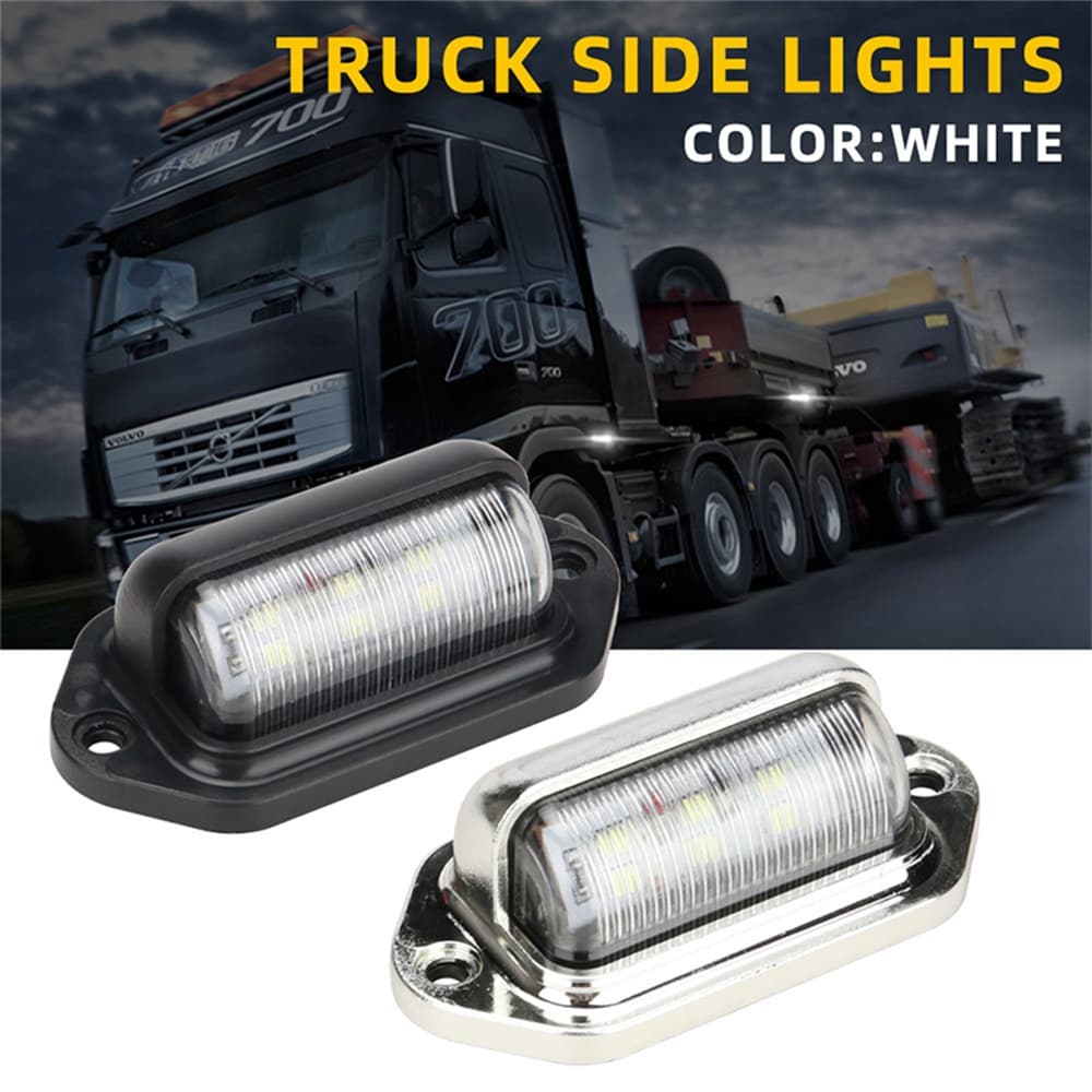 6 Luzes LED De Placa De Carro Para Caminhão RV Trailer Van Universal Taillight De Licença À Prova D'água Lâmpada Traseira 12V-24V