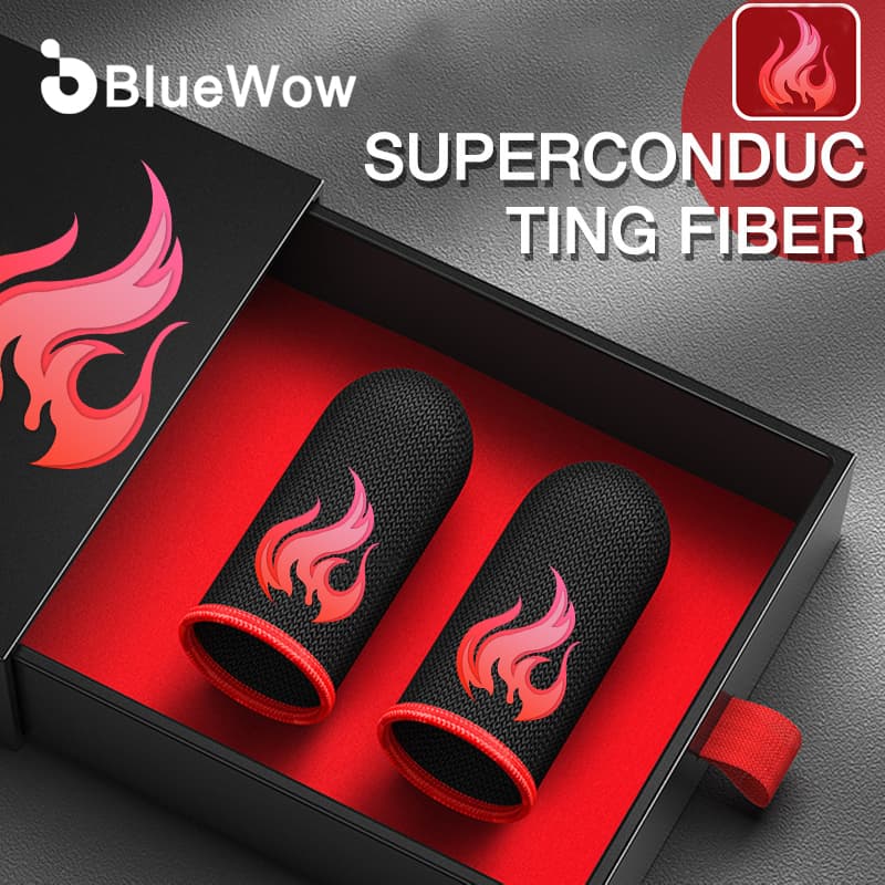 【 MLBB 】 BlueWow Nova Manga De Dedo Para Jogos De Fogo PUBG Luvas Antiderrapantes À Prova De Suor Móveis