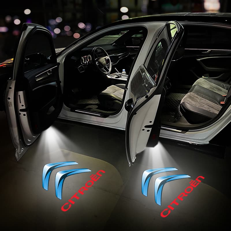 1pcs Novo Carro Luz De Boas-Vindas Logotipo Do Lâmpadas Laser Com Projeção Sem Fio Para Citroen C1 C2 C3 C4 C5 C6 C8 C4L DS3 DS4 DS5 DS5LS DS6