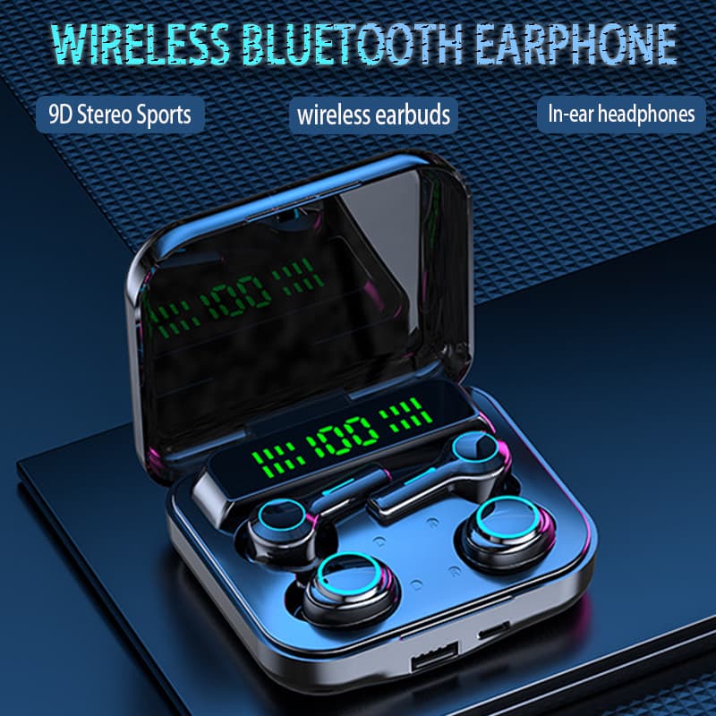 M21 TWS Fones De Ouvido Bluetooth Com Microfone Fone Sem Fio 9D Stereo Sports À Prova D'água Quatro PK M22