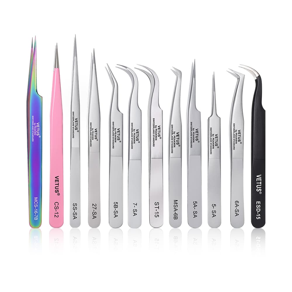 Pinça De Extensão De Pestanas VETUS 3D Volume Excelente Ferramenta De Maquiagem De Fechamento