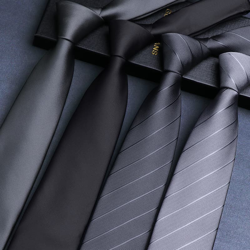 Gravata masculina Gravata com zíper Terno Formal preto alta qualidade negócios cinza casamento O terno