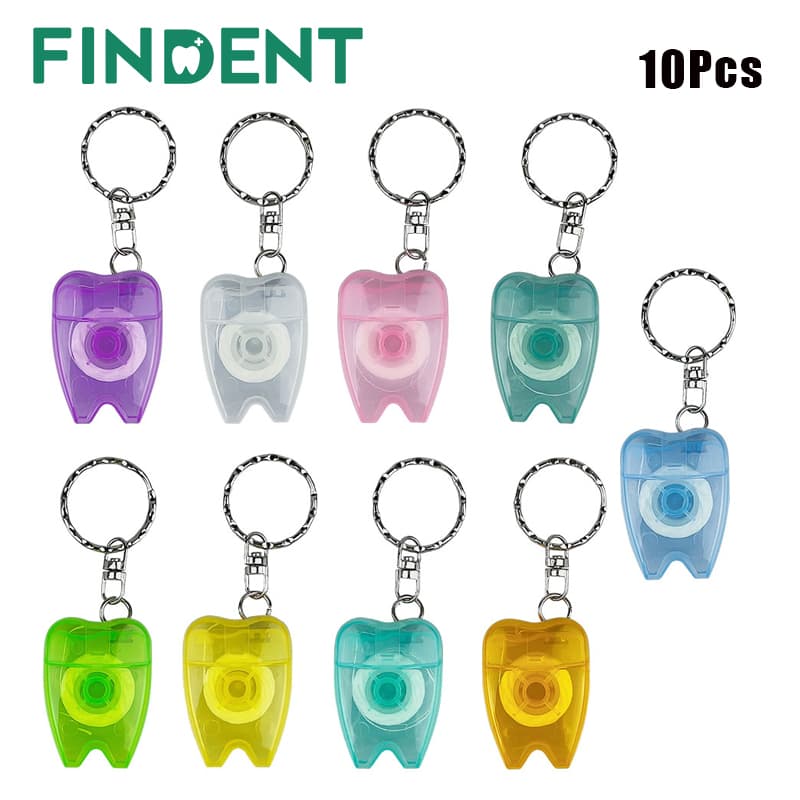 Fio Dental Mini Caixa Picador De Chaveiro Para Casa E Viagem 10pcs