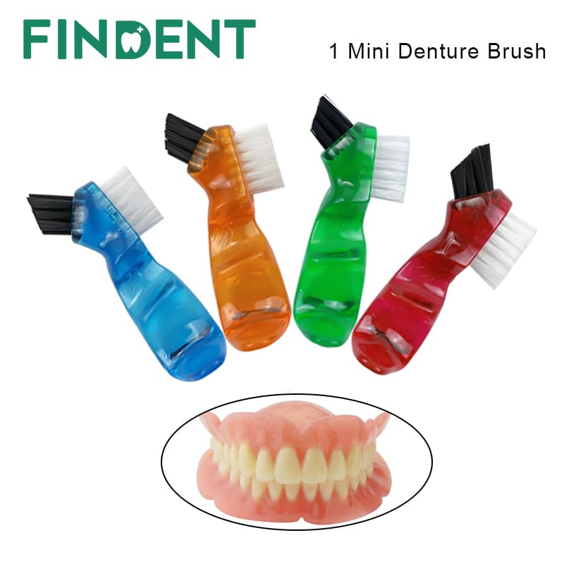 Mini Escova De Dentadura Dentes De Cabeça Dupla Limpeza Portátil De Face Para De Dentaduras