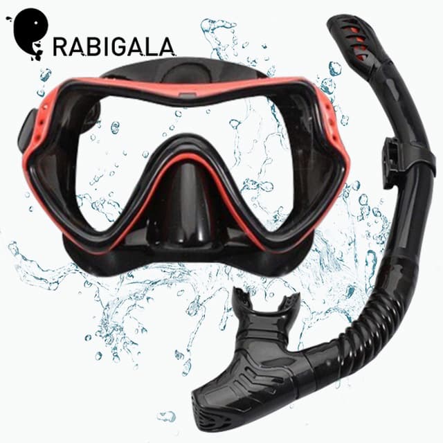 Conjunto De Máscaras De Mergulho Profissional Adulto Anti-Embaçamento Com Saia De Silicone Para Pesca/Piscina snorkel