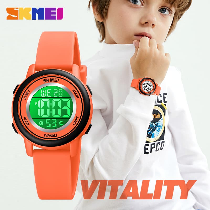 Relógio De Pulso Eletrônico À Prova D'água Para Crianças SKMEI LED Light Digital Militares Esportivos D'água Meninas 1721