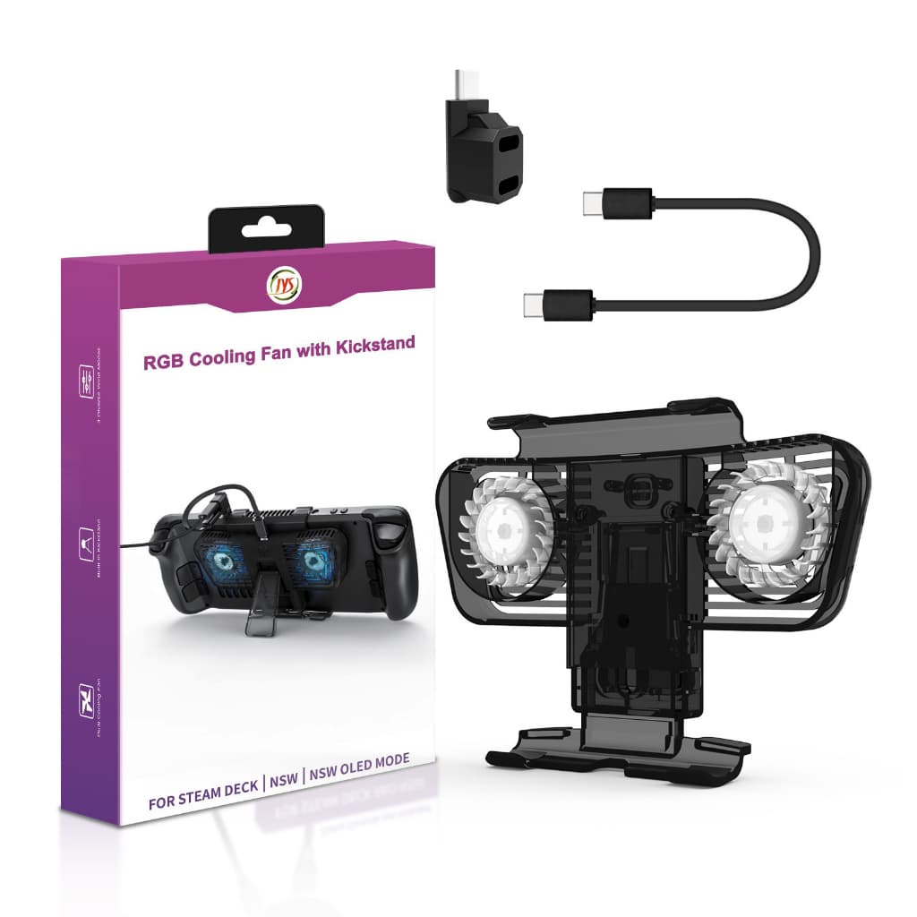 Ventilador De Resfriamento LED JYS Com Suporte Para Steam Deck , Nintendo Switch , OLED