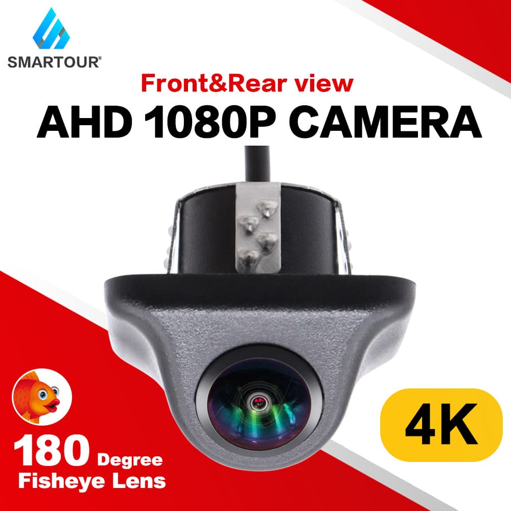 Smartour 4K AHD 1080P Câmera Para Visão Traseira Do Carro Universal CCD Estacionamento Com Noturna À Prova D'água Android Player