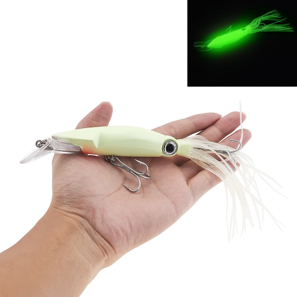 Grandes Iscas De Pesca De Lula Isca Artificial Luminosa 14cm 40g