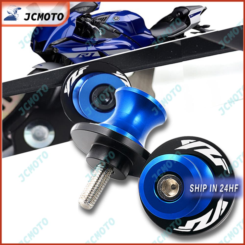 Para Yamaha YZF R1 R3 R6 R15 R15M R25 1999-2023 Acessórios Motocicletas 6MM Colunas De Braço Oscilante De Alumínio CNC Parafusos Deslizantes De Suporte