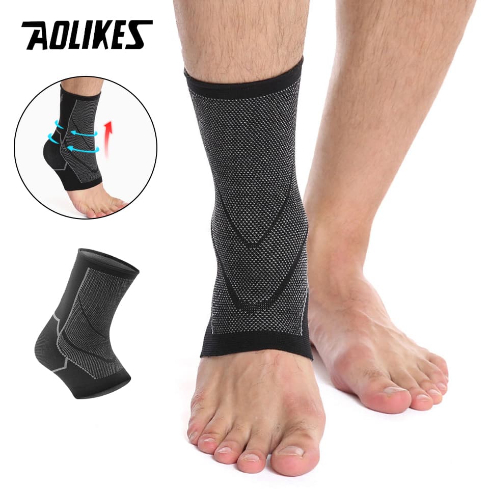 Aolikes 1 peça tornozeleira esportiva, compressão elástica respirável para suporte em fitness, corrida e basquete
