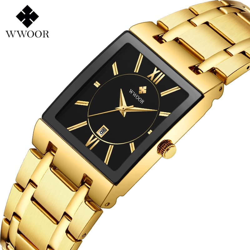 WWOOR Relógio Masculino De Luxo 100 % Original De Quartzo À Prova D'água 8858