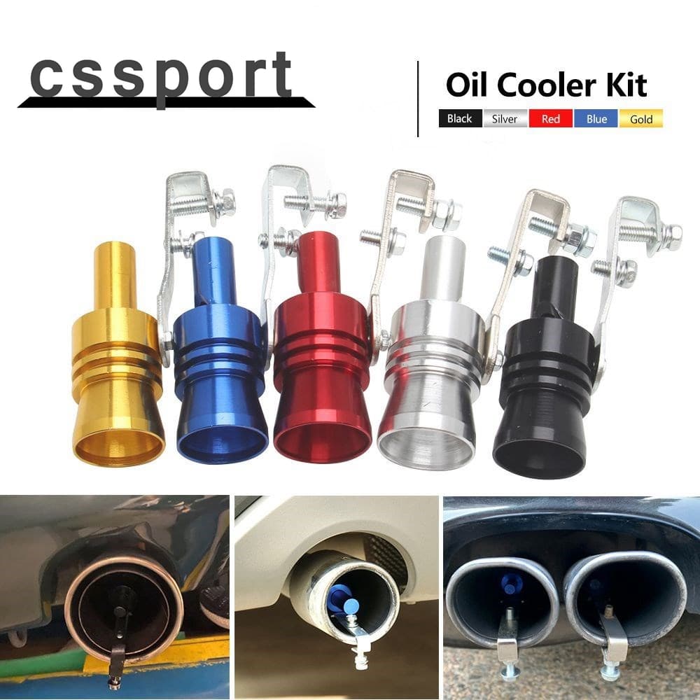 1PC Simulador Universal Apito De Escape Falso Turbo Tubo Som Silenciador Sopro Fora Estilo Do Carro Tunning XL