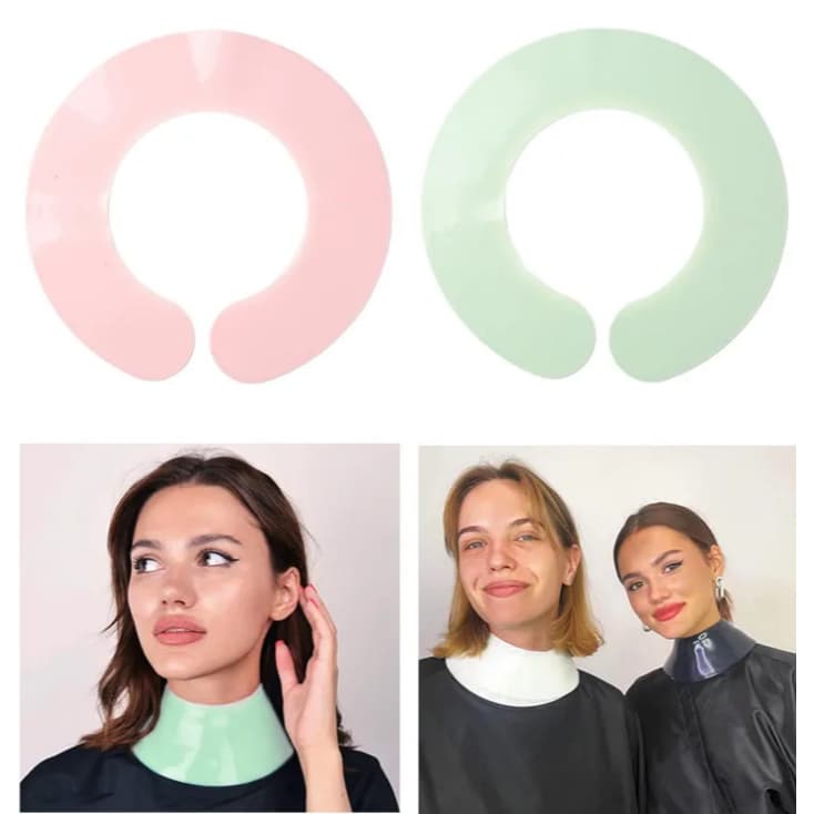 Lenço De Silicone Protetor De Pescoço Cabelo Colarinho De Salão Tintura Shawl Barbearia Almofada À Prova De Estilhaços Envoltório De Corte De Cabeleireiro