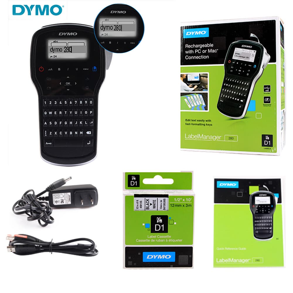 Impressora De Etiquetas DYMO LabelManager 280 LM 280 Fabricante Portátil Recarregável Com Conexão De PC Ou Mac Gerenciad