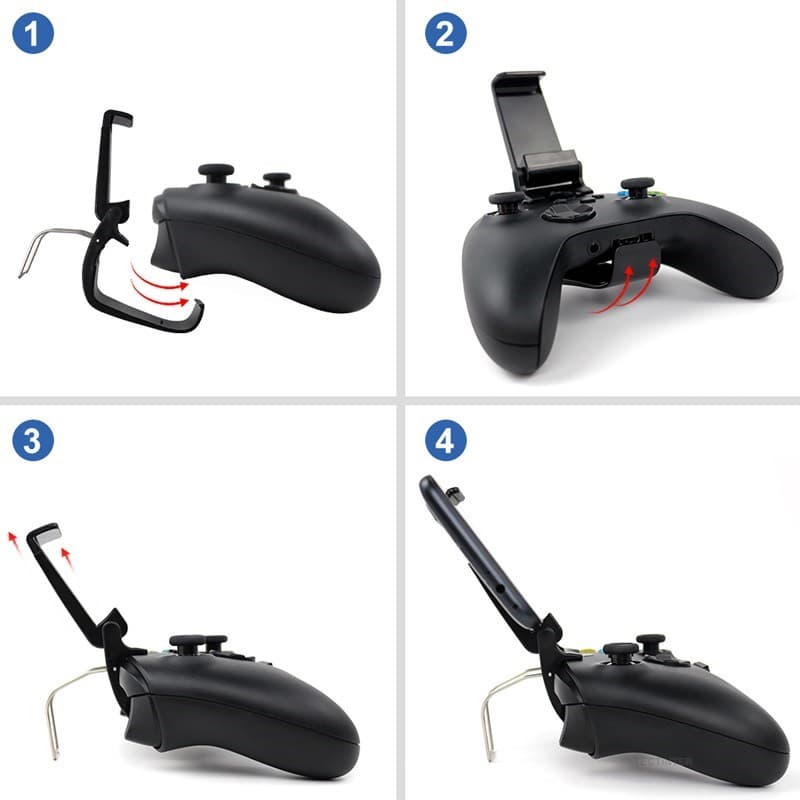 Suporte de Telefone Móvel Estiloso e Novo para Controle Xbox Series S/X, Suporte Clip Ajustável para Acessórios de Jogo