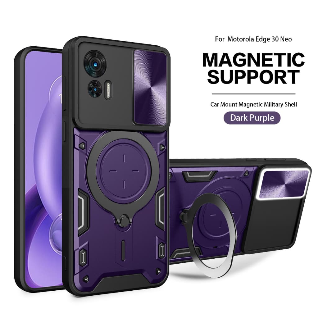 Para Motorola Edge 30 Neo, Suporte de telefone invisível, Airbag resistente a choques, Suporte magnético MOTO Edge 30 Neo Carro, Função de compartilhamento Caixa de telefone resistente a choques
