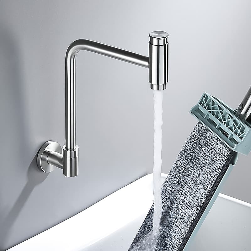 Água fria apenas torneira da bacia do banheiro 304 torneira da pia da cozinha de aço inoxidável