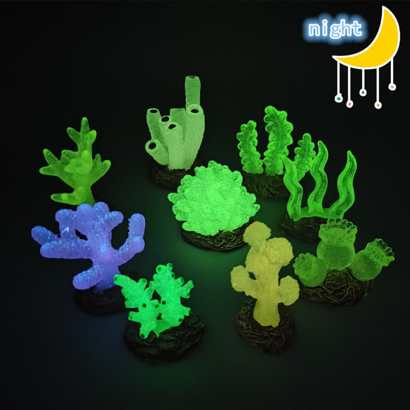 Simulação Luminescente De Resina Coral Mini Artificial Aquário Decoração Multicolor Moda Peixes De Tanques