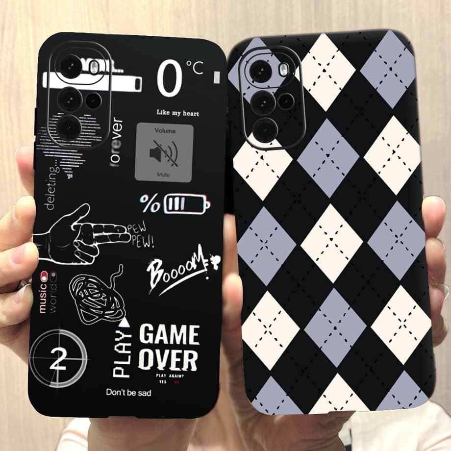 Motorola Moto G22/G42 Caixa De Silicone Macia Para Celular MotoG22 G 42 Capa Traseira Protetora Quadro De Controle Do Coração Preto