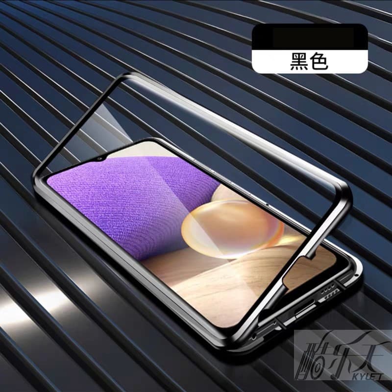Capa Samsung A37 S23 S24 S25 S26 FE Note20 Ultra Estojo de telefone magnético Estojo protetor de vidro de dupla face