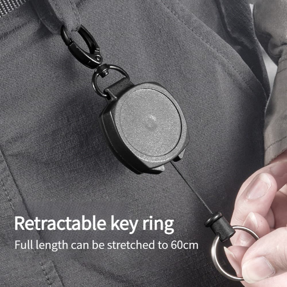 Chaveiro retrátil chaveiro anti-roubo de alta elasticidade