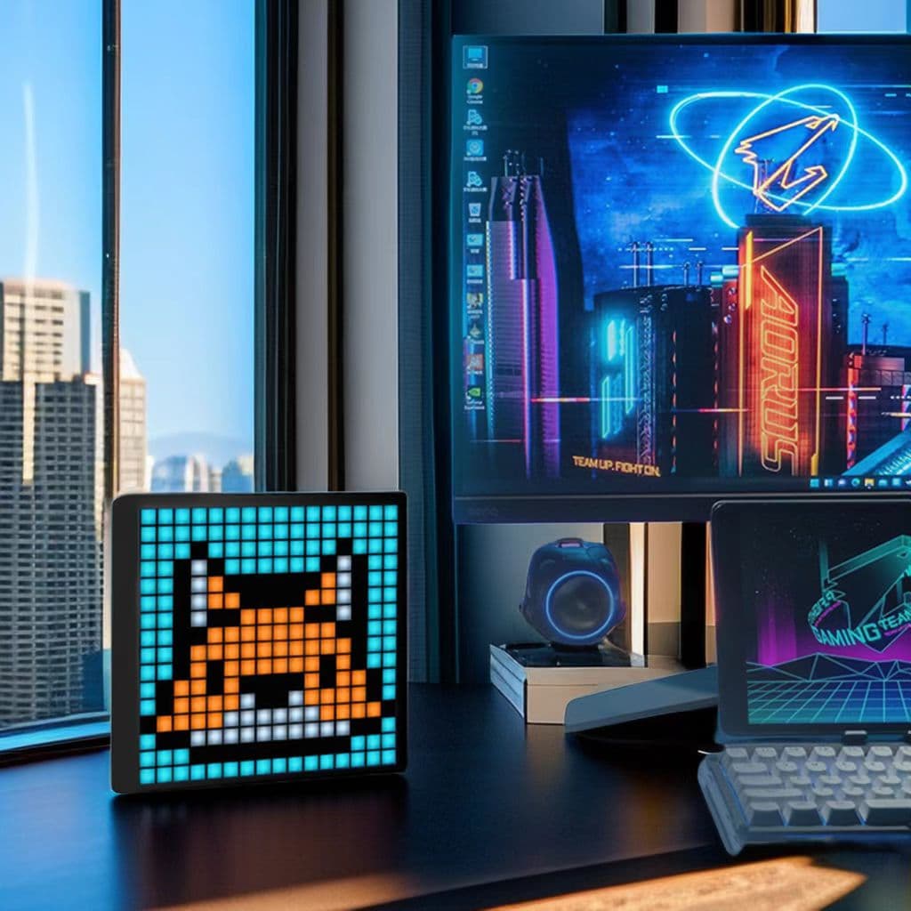 Tela LED Matriz Inteligente APP Control Pixel Display Programável Luz Nocturna De Faça-Você-Mesmo Texto Padrão De Jogo Quarto Decoração De Casa
