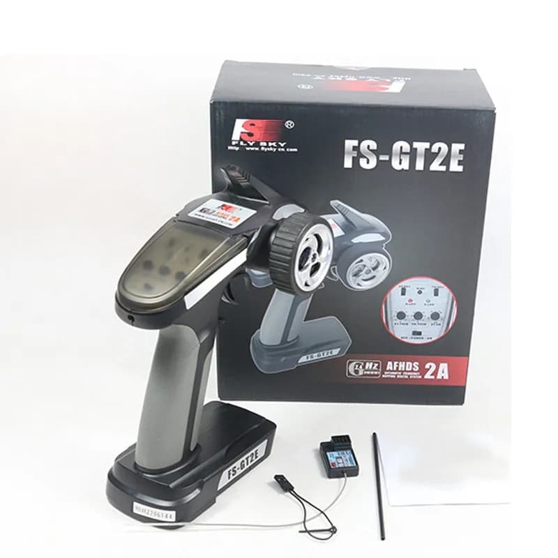 Flysky GT2E 2.4G 2CH Modelo De Rádio Transmissor Controle Remoto Com Receptor FS-A3 Para RC Carro Barco Brinquedos DIY